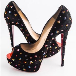 Christian Louboutin Lady Peep Clair De Lune Pumps